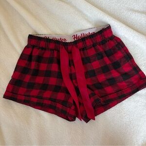Hollister red plaid mini shorts